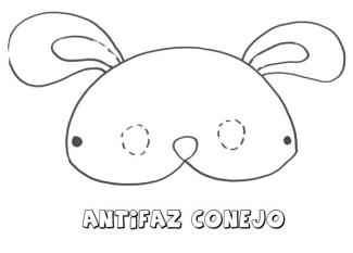 Antifaz de conejo. Dibujos para colorear con los niños
