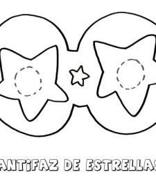 Antifaz de estrellas. Dibujos para colorear con los niños