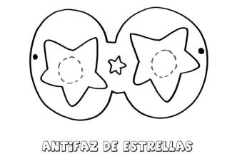 Antifaz de estrellas. Dibujos para colorear con los niños