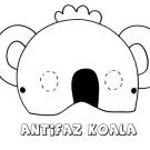 Antifaz de koala. Dibujos para colorear con los niños