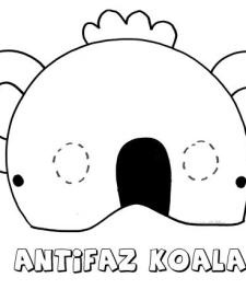 Antifaz de koala. Dibujos para colorear con los niños