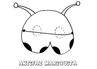 Antifaz de mariquita. Dibujos para colorear con los niños