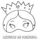 Antifaz de princesa. Dibujos para colorear con los niños