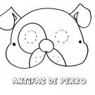 Antifaz de perro. Dibujos para colorear con los niños