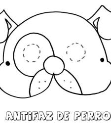 Antifaz de perro. Dibujos para colorear con los niños