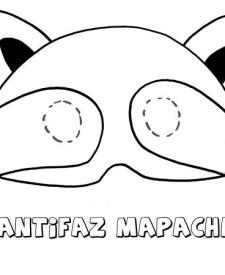 Antifaz de mapache. Dibujos para colorear con los niños