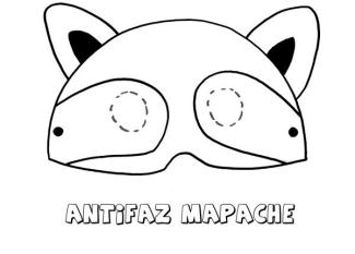 Antifaz de mapache. Dibujos para colorear con los niños