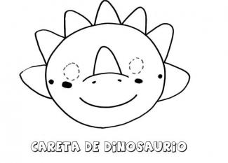 Careta de dinosaurio. Dibujos para colorear con los niños