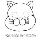 Careta de gato. Dibujos para colorear con los niños