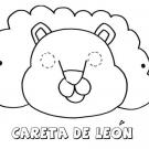 Careta de león. Dibujos para colorear con los niños