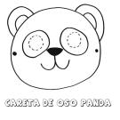 Careta de oso. Dibujos para colorear con los niños