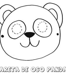 Careta de oso. Dibujos para colorear con los niños