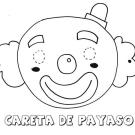 Careta de payaso. Dibujos para colorear con los niños