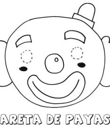 Careta de payaso. Dibujos para colorear con los niños