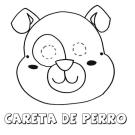 Careta de perro. Dibujos para colorear con los niños