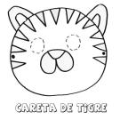 Careta de tigre. Dibujos para colorear con los niños