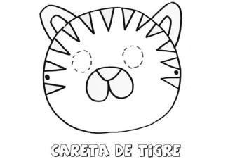 Careta de tigre. Dibujos para colorear con los niños