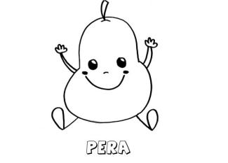 Dibujo de una pera. Imágenes para pintar con niños