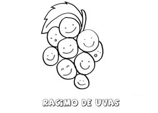 Dibujo de un racimo. Imágenes para pintar con niños