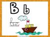 Fichas para aprender las letras y colorear. Letra B