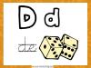 Fichas para aprender las letras y colorear. Letra D