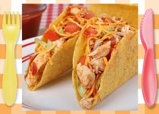 Tacos de pollo. Receta mexicana para niños