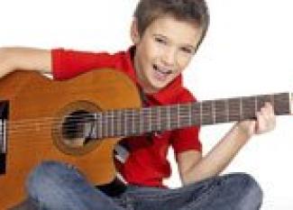 Instrumentos musicales para niños. La guitarra