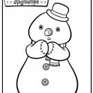 Dibujo de muñeco de nieve. Dibujos de Disney para colorear