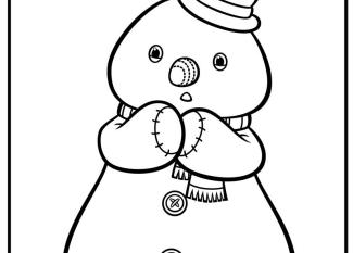 Dibujo de muñeco de nieve. Dibujos de Disney para colorear