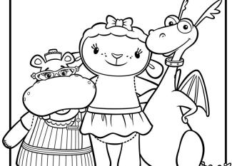 Dibujo de los amigos de Doctora Juguetes. Dibujos de Disney