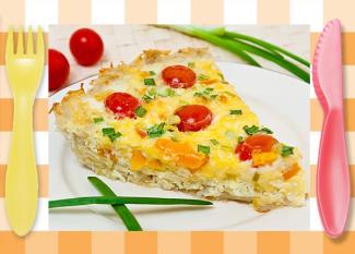 Quiche de tomate y queso, receta de cena fácil para niños