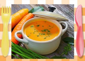 Crema de zanahorias. Recetas de purés saludables para niños