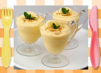 Mousse de plátano, receta de postre fácil para niños