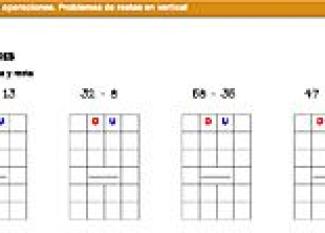 Problemas de restas en vertical. Ficha de matemáticas