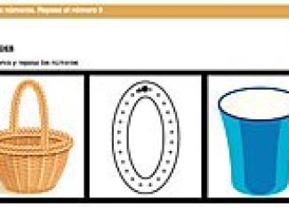 Ficha escolar para repasar el número 0