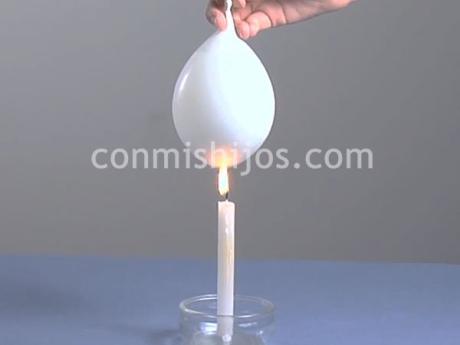 El globo que no estalla con el fuego. Experimentos caseros