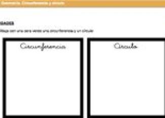 Circunferencia y círculo. Fichas de geometría para niños