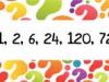 Números factoriales. Serie matemática para niños
