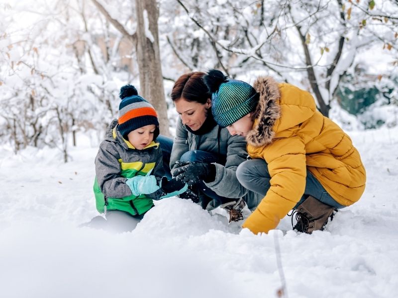 Los beneficios la nieve para los niños
