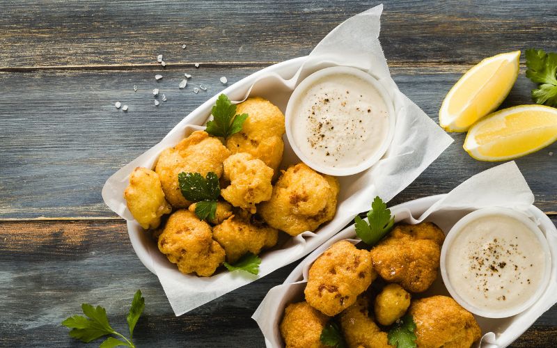 buñuelos de coliflor para niños