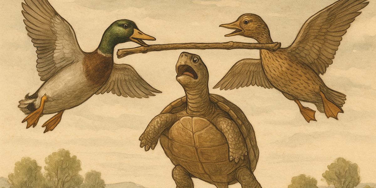 Fábula teatralizada de La tortuga y los patos