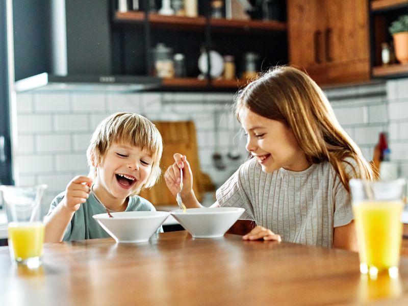 La importancia del desayuno de los niños