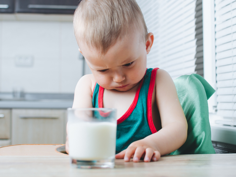 Mi hijo no quiere beber leche