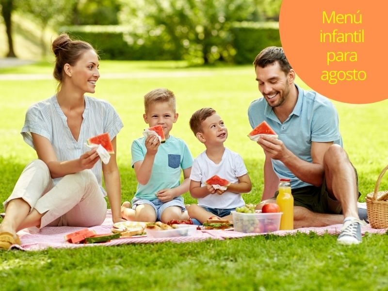 Menú infantil para el mes de agosto