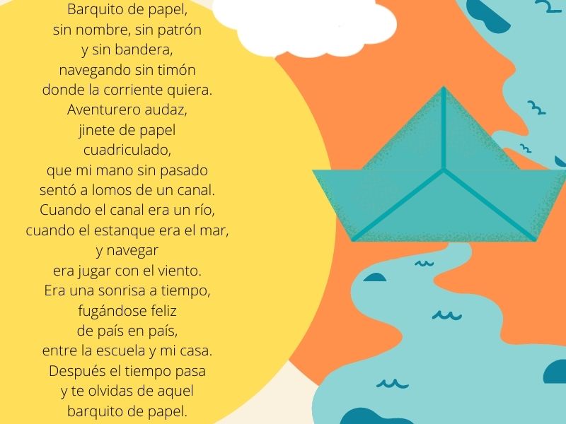 barquito de papel, poema de serrat