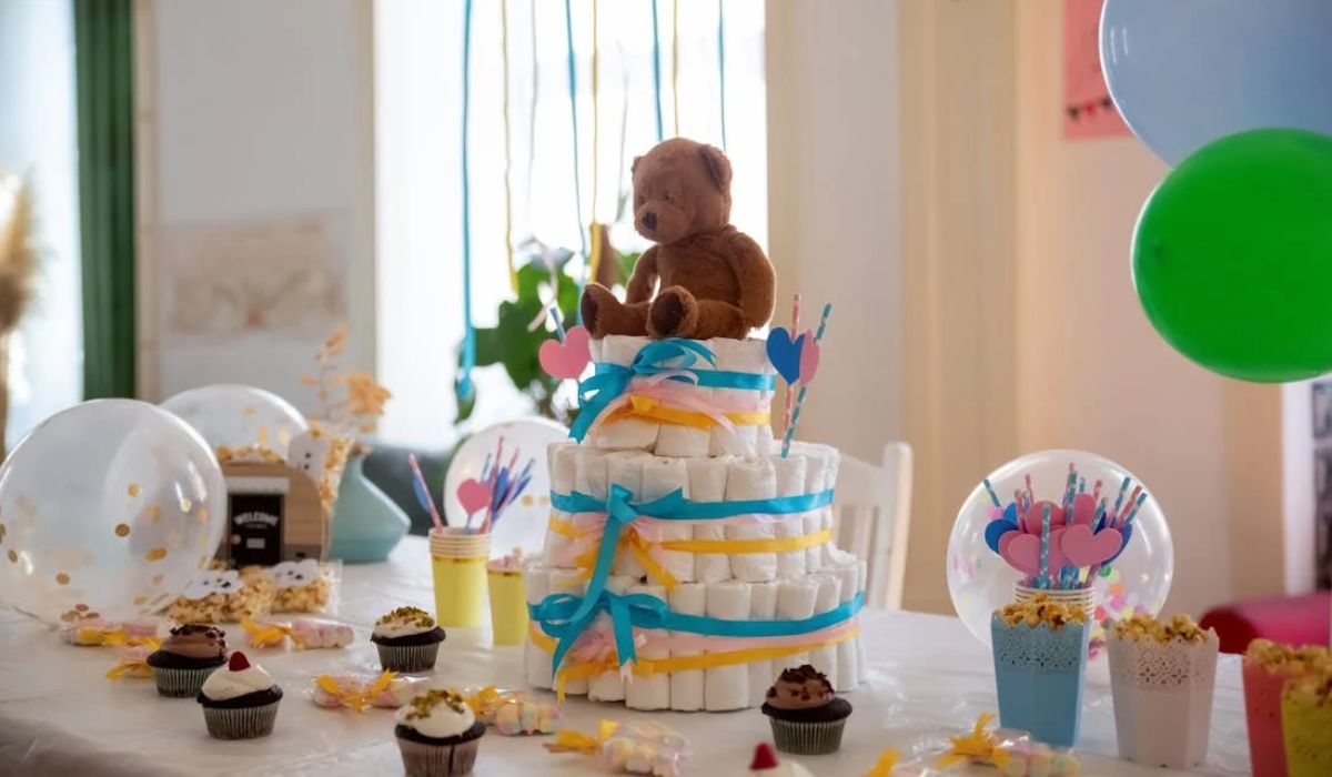 Tarta de pañales como regalo de baby shower