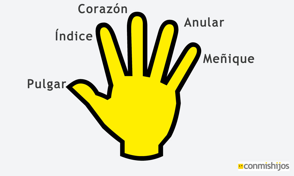 rondas infantiles: aprender los nombres de los dedos