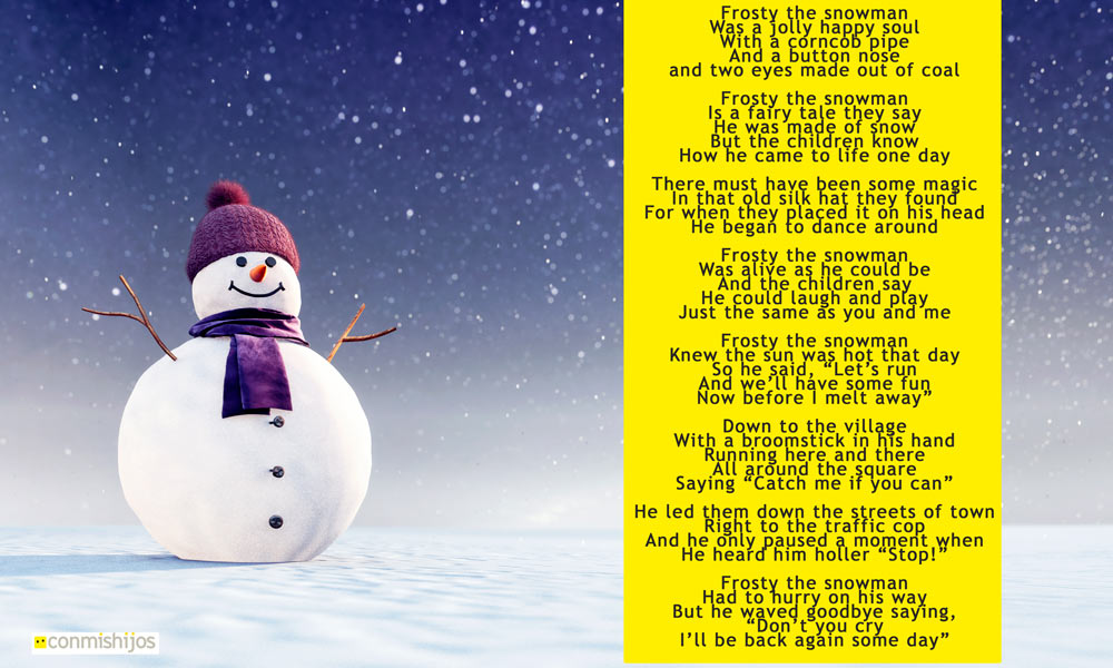 Continuar comprador no Frosty, the snowman. Villancicos en inglés para niños