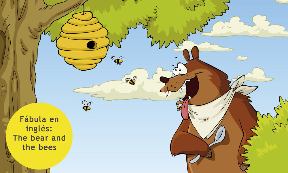 the bear and the bees, fábula de esopo en inglés