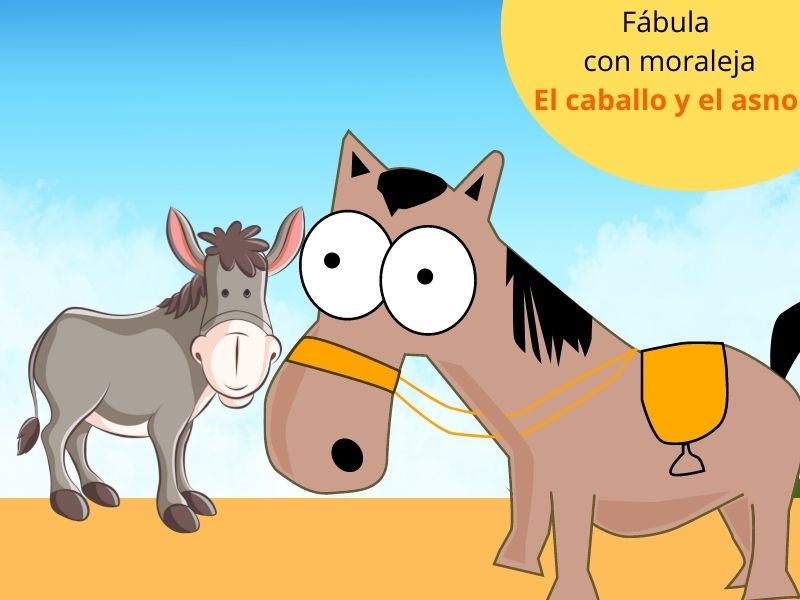 fábula del caballo y el asno